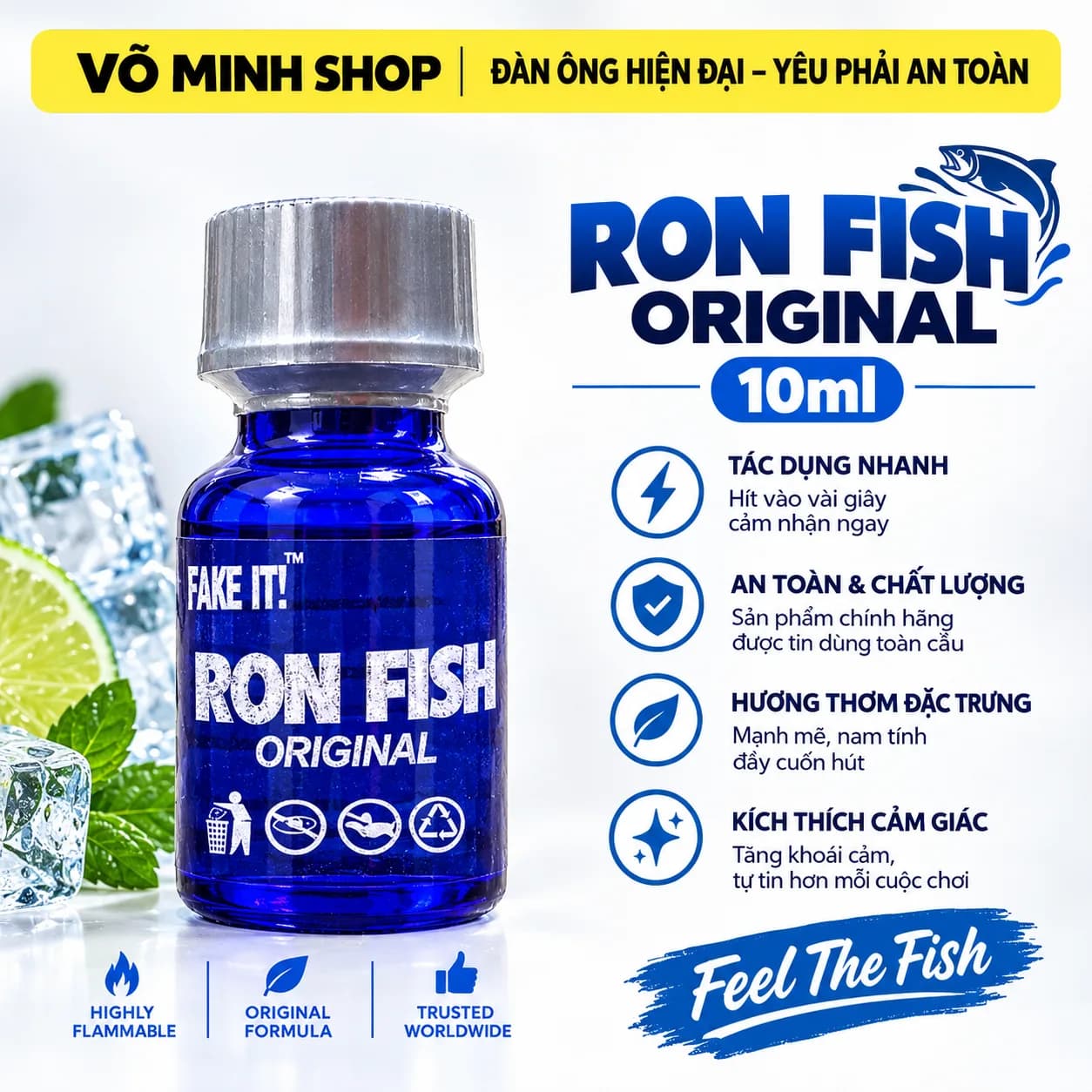 Popper IRON FISH Original 10ml Chính Hãng  - Mẫu Độc Quyền