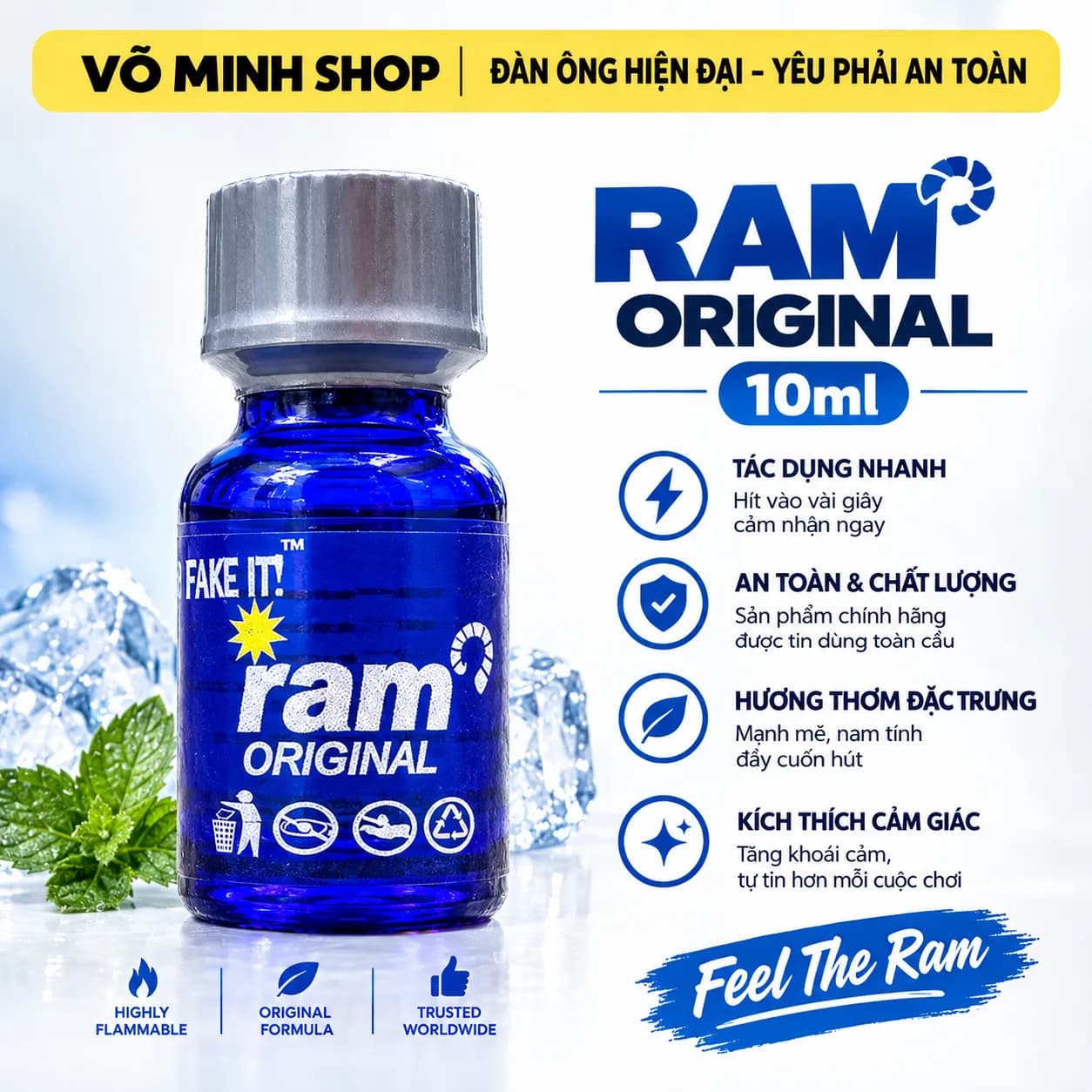 Popper RAM Original 10ml - Tác Dụng Cực Mạnh