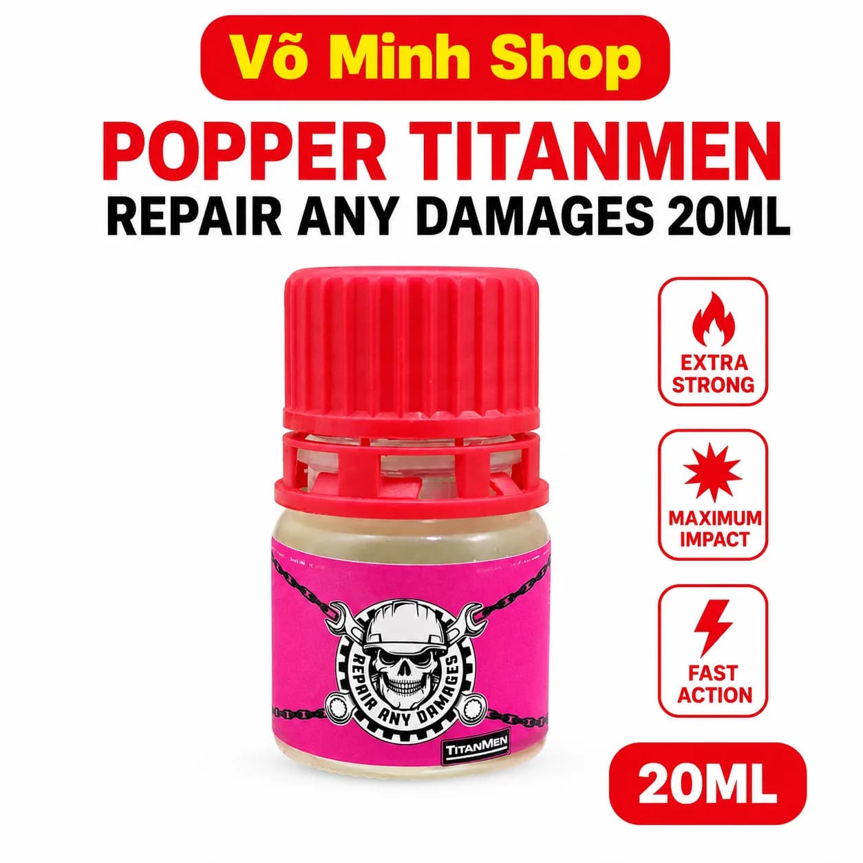 Popper Titanmen Repair Any Damages 20ml (Nhãn Hồng) - Võ Minh Shop (vominhshop.com)
